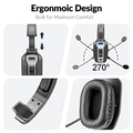 BlackandGray Features: Extendable headband, 270 degree rotatable mic, comfortable padding, soft cushion earpads